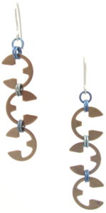 Vine Earrings by Wraptillion (Heat Patina Collection)